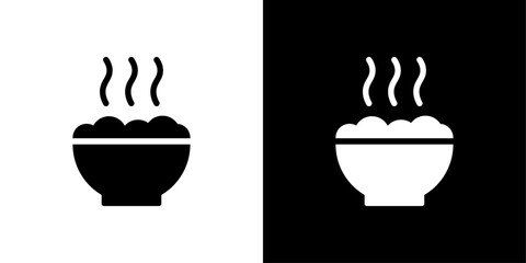Hot meal icon linear logo isolated