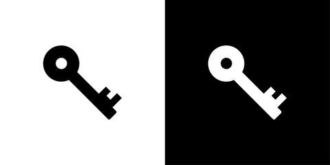 Key icon linear logo isolated