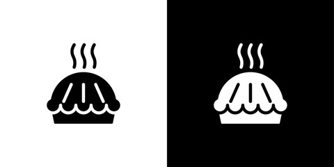 Pie icon linear logo isolated