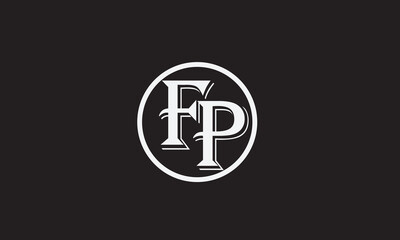 Fototapeta premium FP, PF , F , P Abstract Letters Logo Monogram