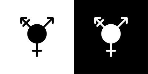 Rainbow LGBT flag icon linear logo isolated