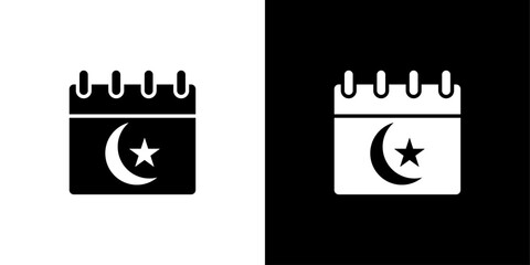 Ramadan Calendar Icon linear logo isolated