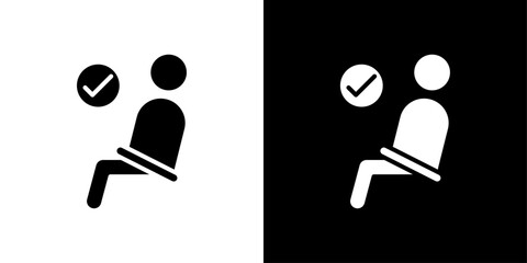 Safety belt icon linear logo isolated