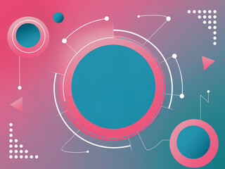 Futuristic abstract geometric background with circular design elements