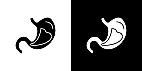 Stomach icon linear logo isolated