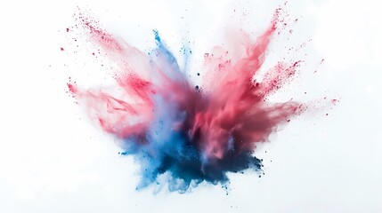 digital technology blue pink powder smoke poster background