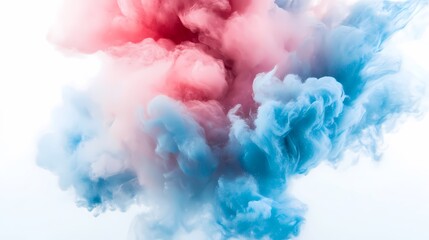 digital technology blue pink powder smoke poster background