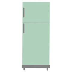 Illustration of Retro Green Refrigerator