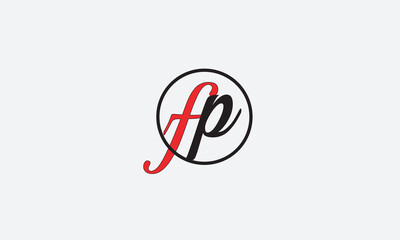 FP, PF , F , P Abstract Letters Logo Monogram