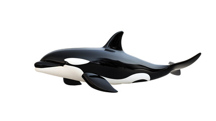 Obraz premium An orca fish, isolated on a white background