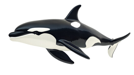Fototapeta premium An orca fish, isolated on a white background