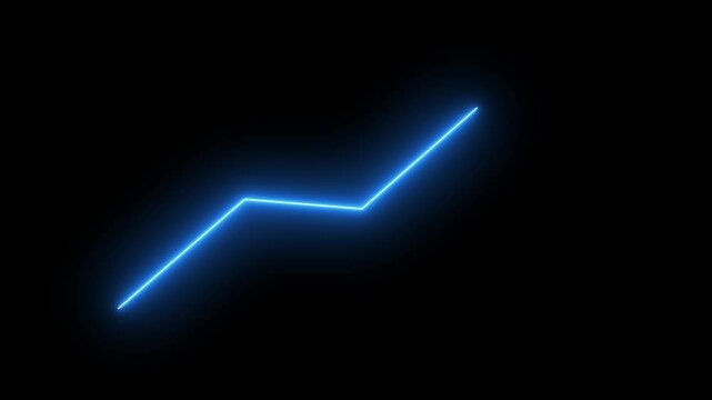 Neon business graph animation.