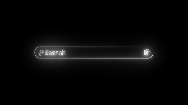 Incorporate versatile search bar animations with this black screen video. Perfect for enhancing any type of content, adding a professional and interactive touch. 4k video.