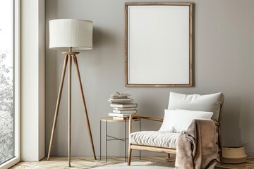 Cozy reading nook scandinavian style interior design home warm ambiance minimalist concept