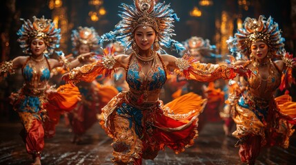 Fototapeta premium Cultural Splendor: Majestic Dance Ceremony