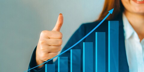 Shot of business showing success.