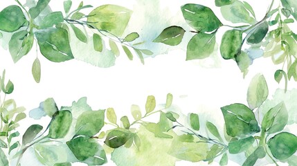 An abstract watercolor background featuring green brushstrokes, creating a calming and artistic design with a gradient effect