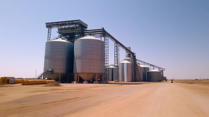 Obraz premium Grain Storage Facility a?