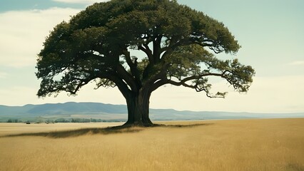 Tree isolated in the field