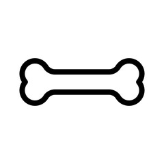 Dog bone icon linear logo mark in black and white