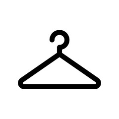 hanger icon linear logo mark in black and white