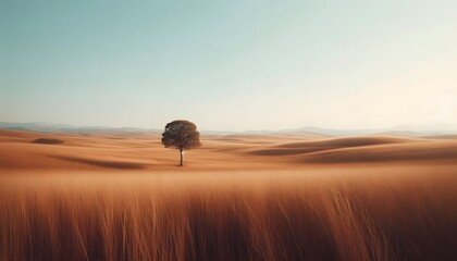 Tree isolated in the field