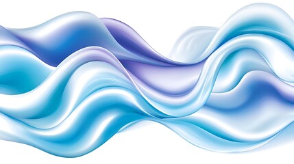 Fototapeta premium Abstract Blue and White Wavy Design on a White Background