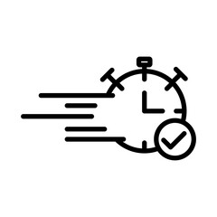 quick response icon linear logo mark in black and white
