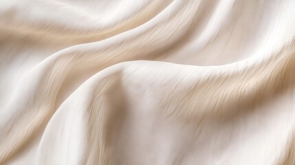 Soft, flowing cream-colored fabric with delicate waves creates an elegant and serene backdrop.