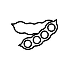 soybeans icon linear logo mark in black and white