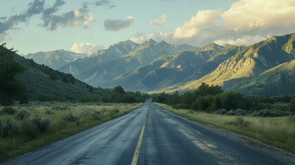 Naklejka premium Natural Landscape Road a?