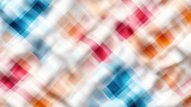 An abstract design with dynamic motion, displaying a vibrant mix of colorful squares with hues of blue, red, and orange, creating an energetic visual effect.