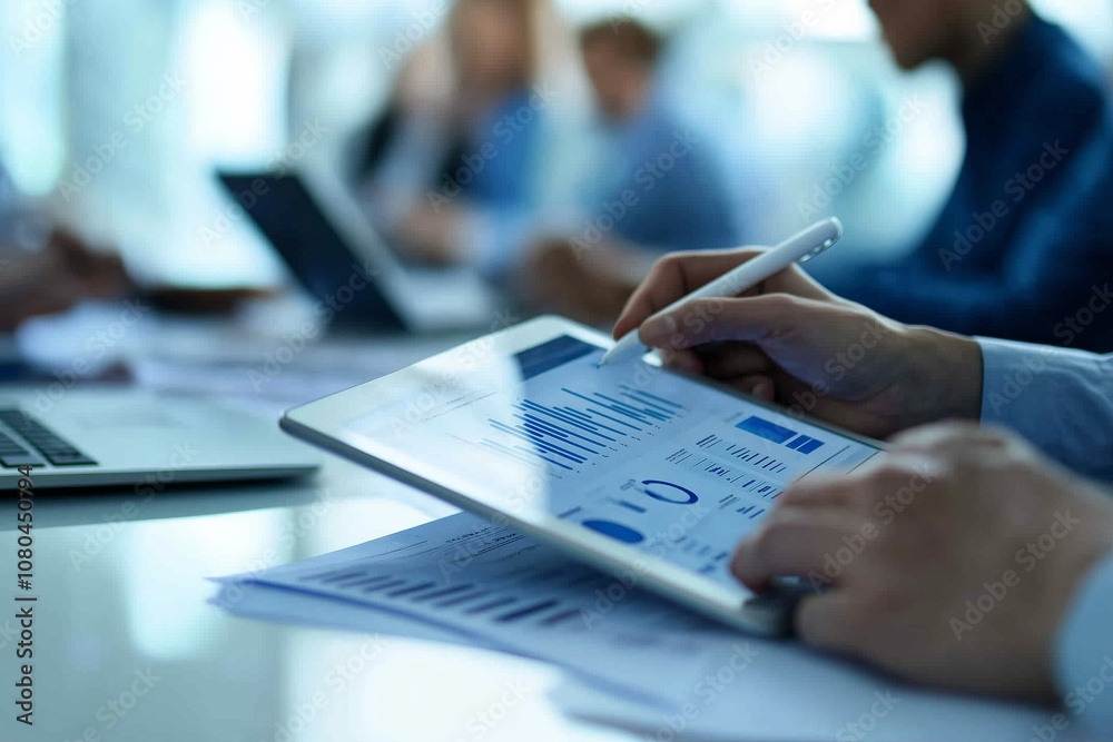 Poster Join us for a collaborative business meeting featuring a presentation on data analytics to enhance communication and facilitate strategic discussions among executives, teams, and stakeholders