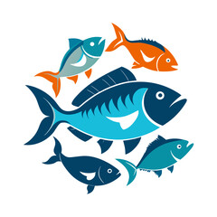Fish for fissures logo concept for business branding