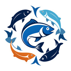 Fish for fissures logo concept for business branding
