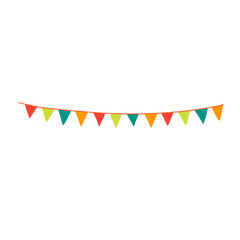 Festive flag garlands vector illustration