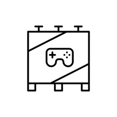 Game promotion outline icons, minimalist vector illustration ,simple transparent graphic element .Isolated on white background