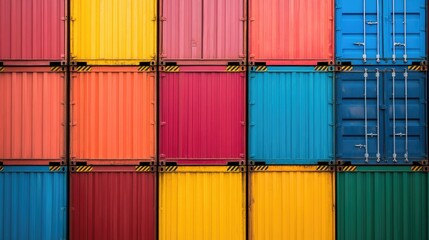 Fototapeta premium Shipping Container Box Isolated on White Background