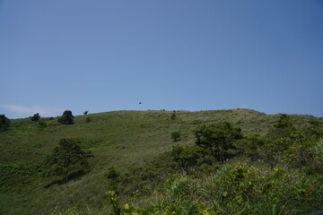 Obraz premium 山と青