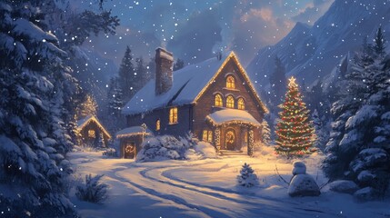 Naklejka premium Merry Christmas holiday card background