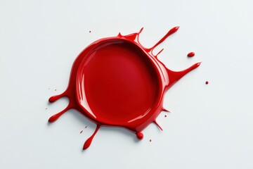 Red paint splash white background