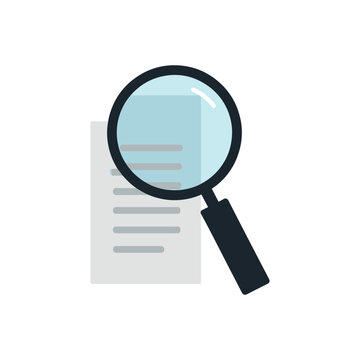 recommend clip art: search document magnifying glass silhouette icon symbol vector art flat design