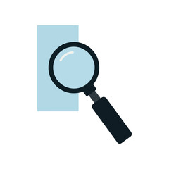 search document magnifying glass silhouette icon symbol vector art flat design
