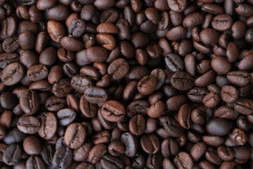 Roasted coffee beans for background