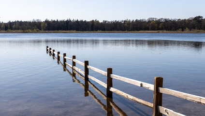 Naklejka premium fence in the water