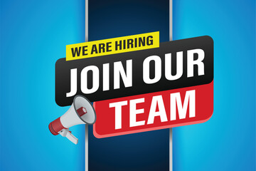 join our team word concept vector illustration with modern futuristic 3d style for landing page template ui web mobile app poster banner flyer  gift card coupon label wallpaper

