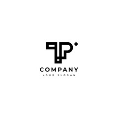 Obraz premium Modern Letter Tp logo vector design template
