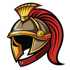 Cavalry helmet vector illustration isolated on a white background