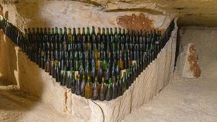 detail from a wine cellar