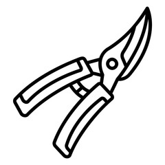 Illustration of Pruners Line Icon
